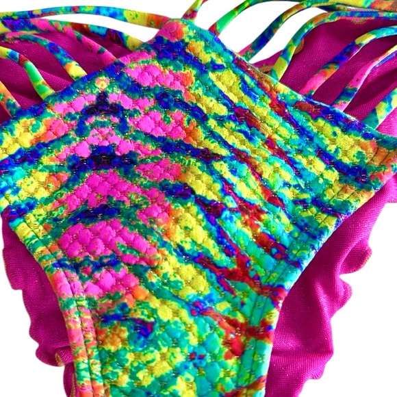 Luli Fama Oasis Babe Strappy Ruched Back Bottom - Picture 7 of 15